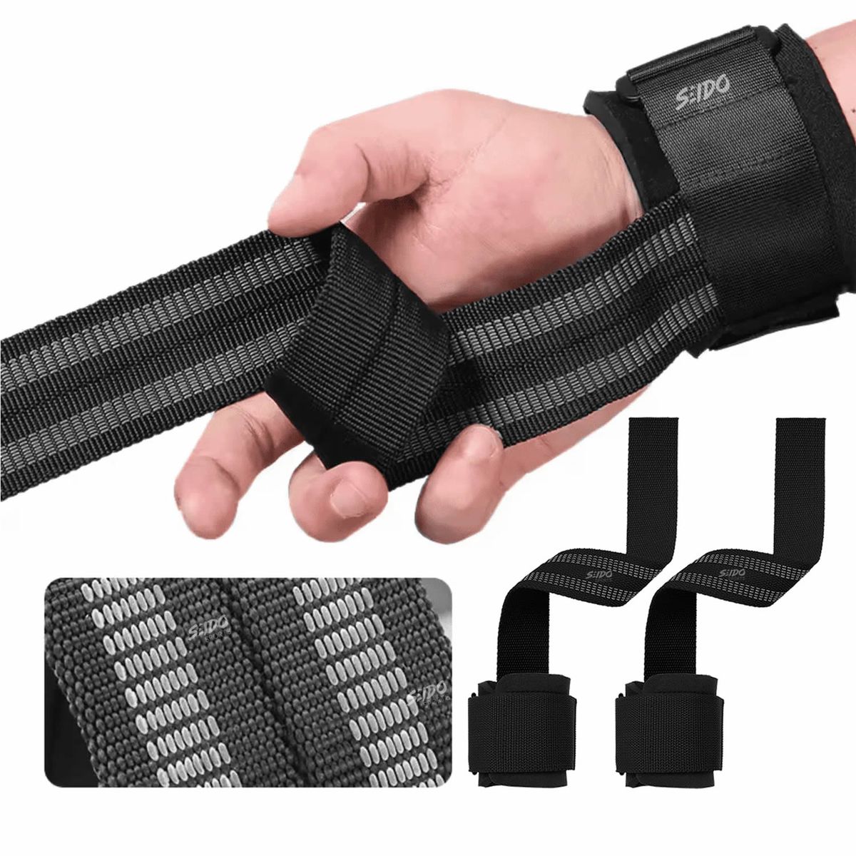GENERICO - Vendas Straps X 2 Correas Levantamiento Pesas Crossfit Gym