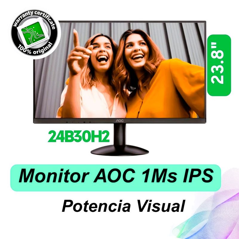 AOC - Monitor Aoc 23,8" 24b30h2  1Ms IPS 1920X1080 HDMI