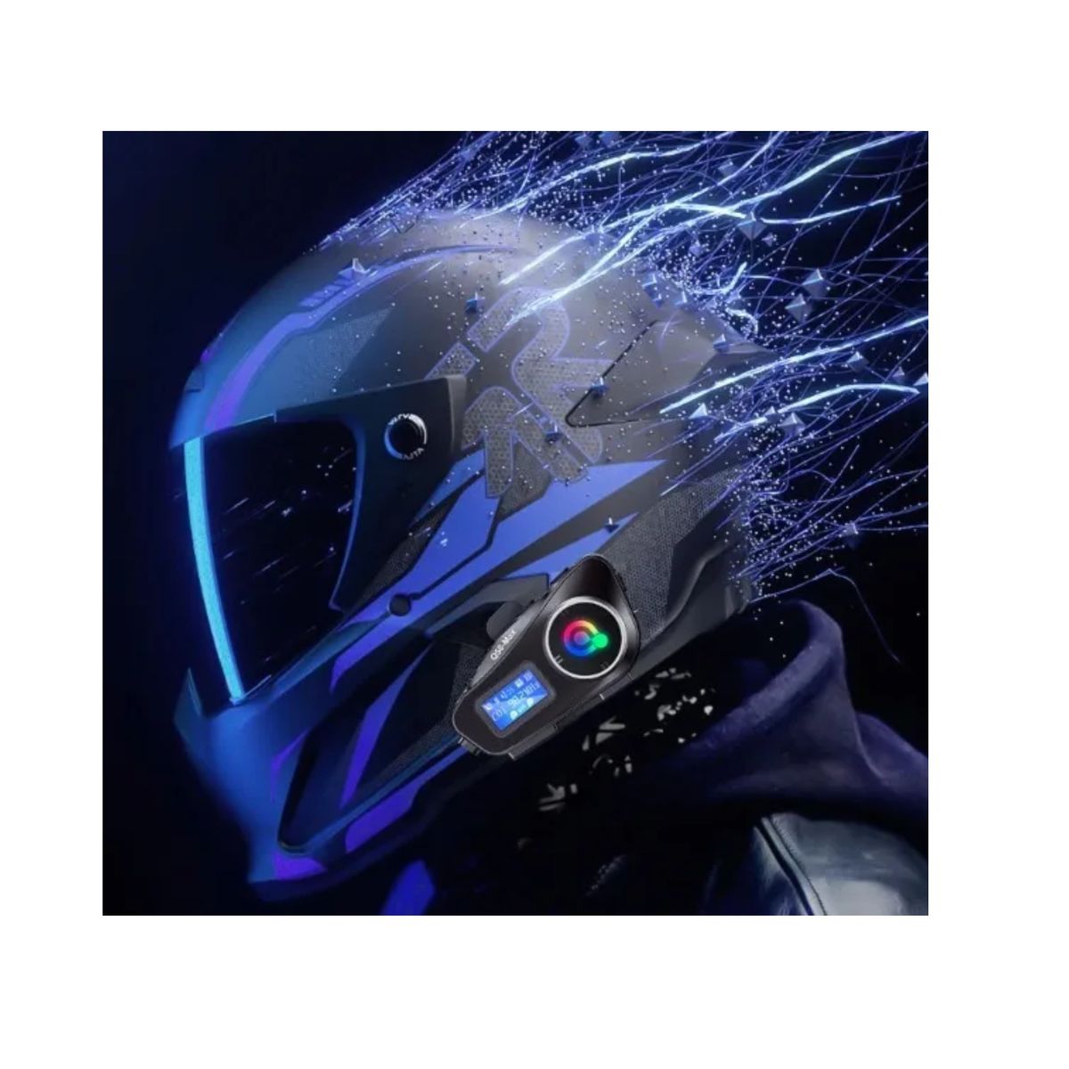 GENERICO - Intercomunicador Bluetooth Para Casco Con Pantalla Led Q58