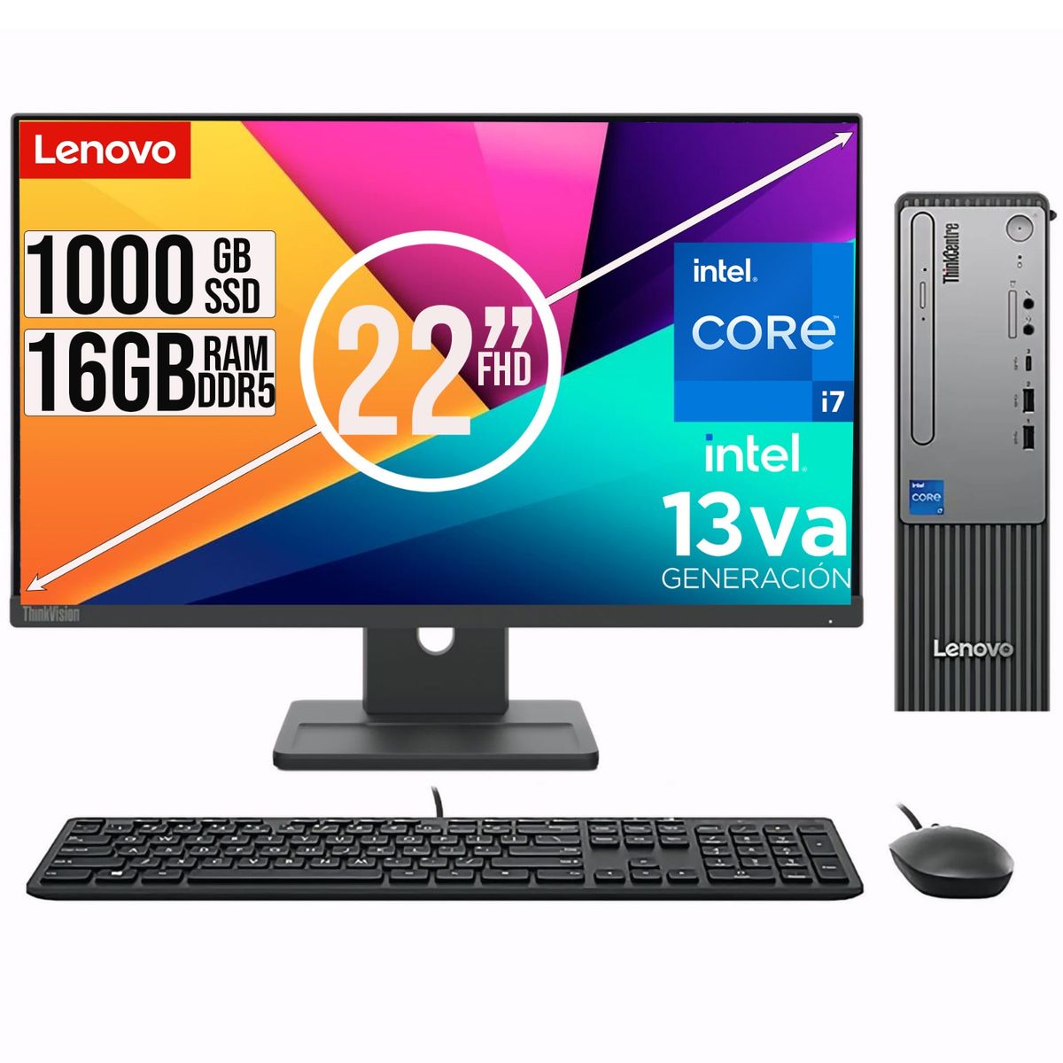 ACER - PC LENOVO THINKCETRE NEO 30S  INTEL I7-13620H RAM 16GB SSD 1TB  22"FHD