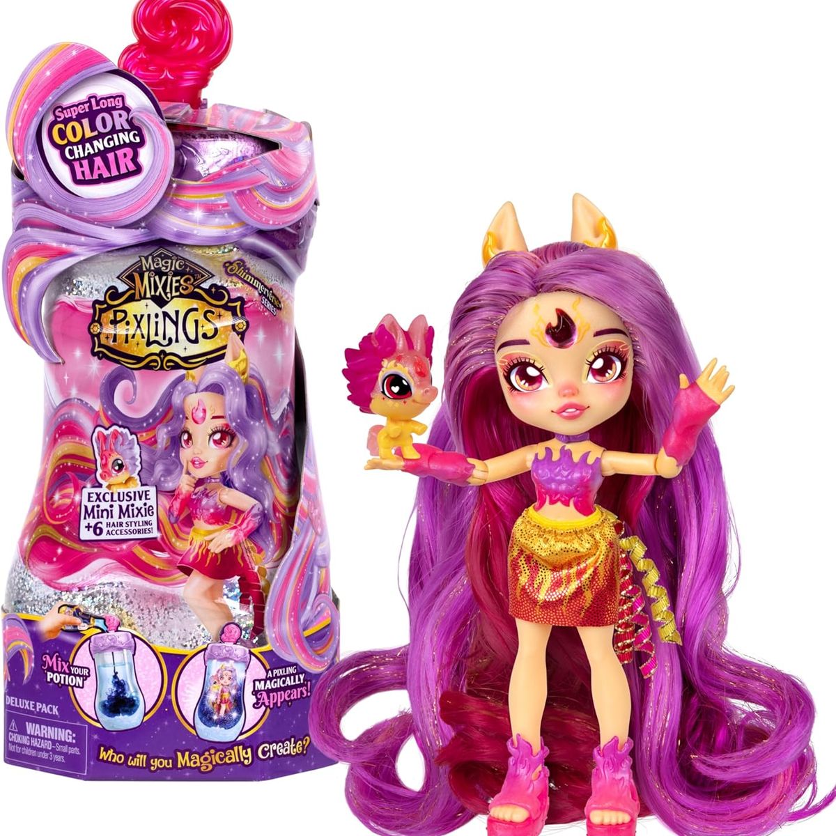 MAGIC MIXIES - Muñeca Magic Mixies Crea Y Mezcla PixlingsThe Firehorse