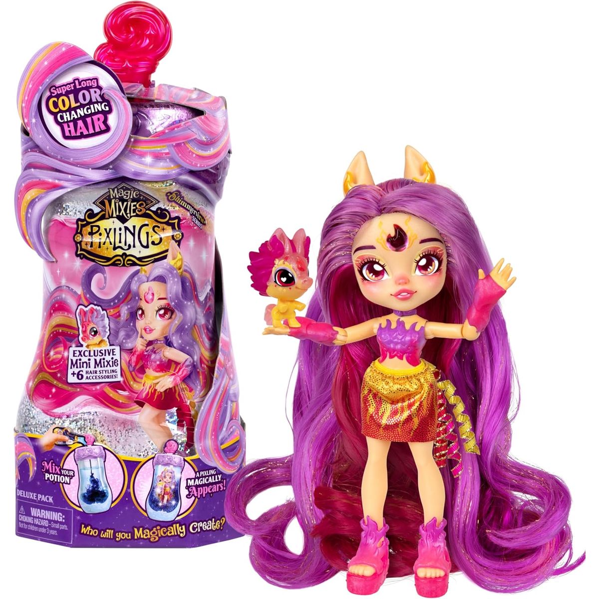 MAGIC MIXIES - Muñeca Magic Mixies Crea Y Mezcla PixlingsThe Firehorse