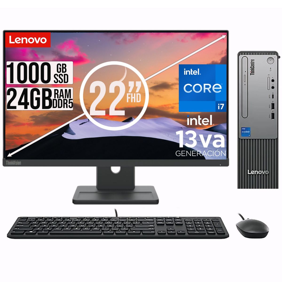 ACER - PC LENOVO THINKCETRE NEO 30S  INTEL I7-13620H RAM 24GB SSD 1TB  22"FHD
