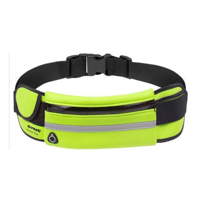 FITNESS - Canguro Deportivo Running todo uso anti robo color Verde