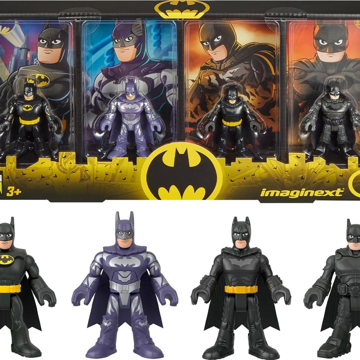 IMAGINEXT - Set Figuras De Accion Batman 8cm DC Imaginext X4