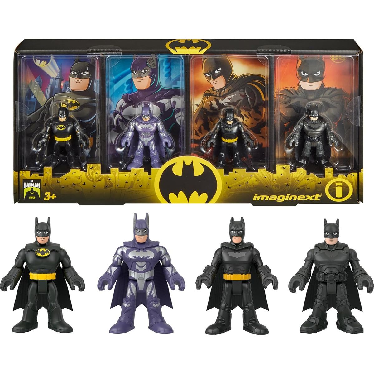 IMAGINEXT - Set Figuras De Accion Batman 8cm DC Imaginext X4