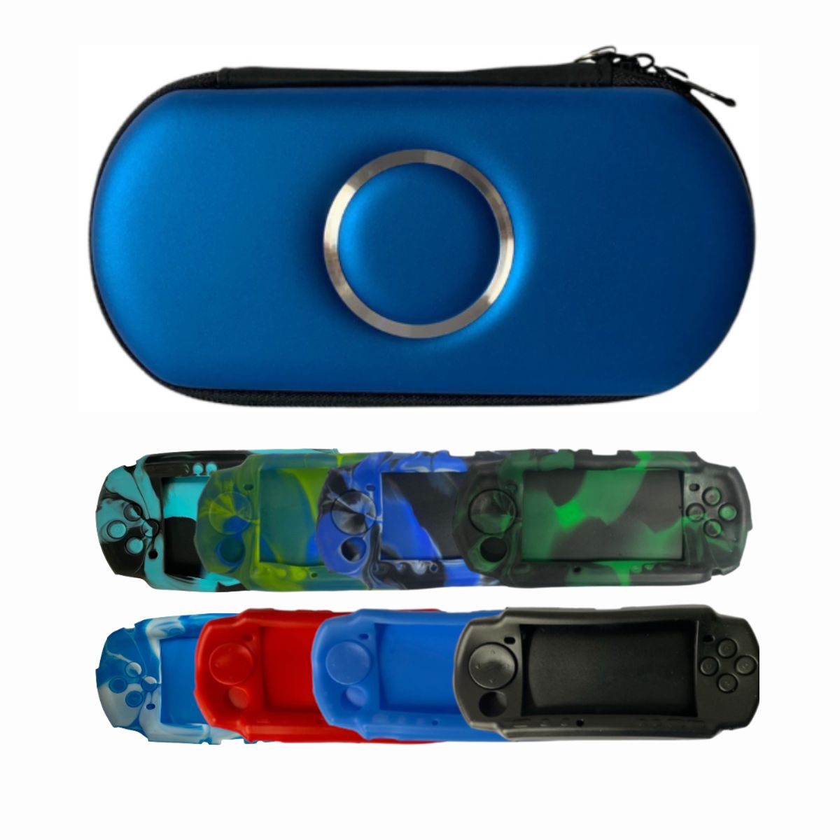 GENERICO - Estuche Protector Azul + Silicona Compatible Psp 2000/ 3000