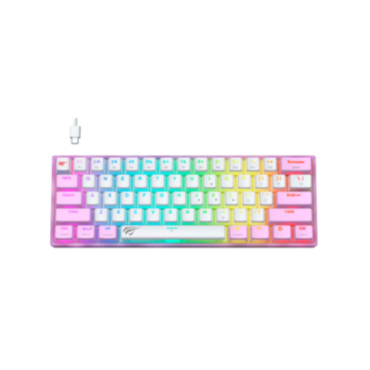HAVIT - TECLADO GAMER HAVIT KB877L ROSA