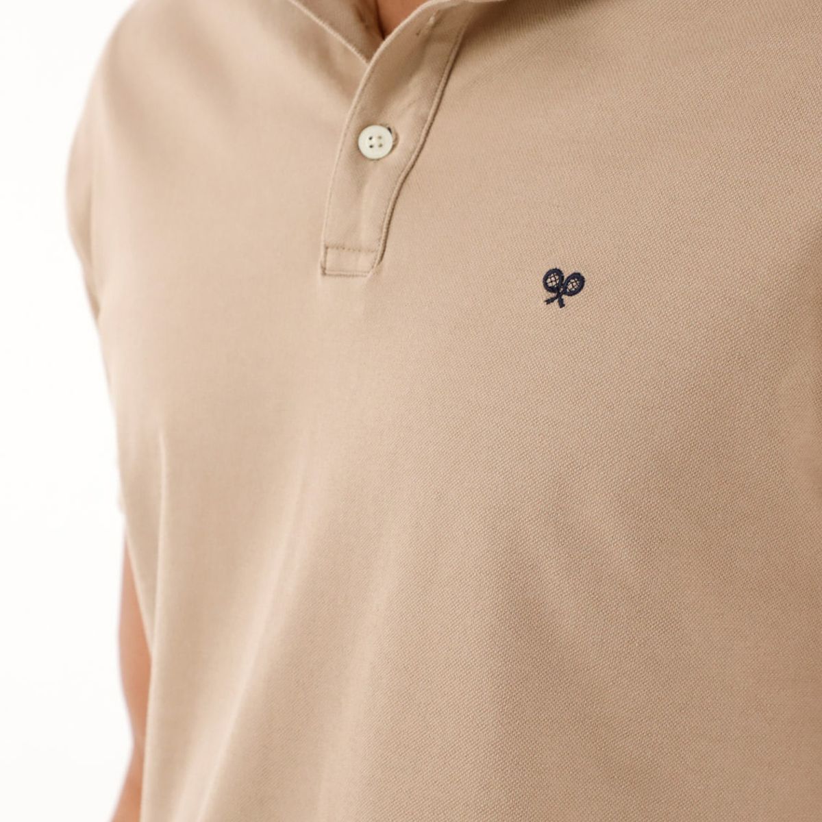 TENNIS - Polo café licrada para hombre