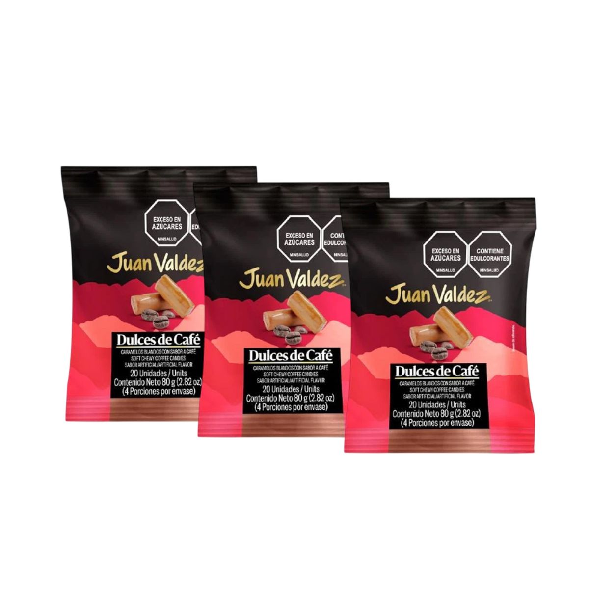 JUAN VALDEZ - Dulces De Cafe Juan Valdez 3 Paq X20u