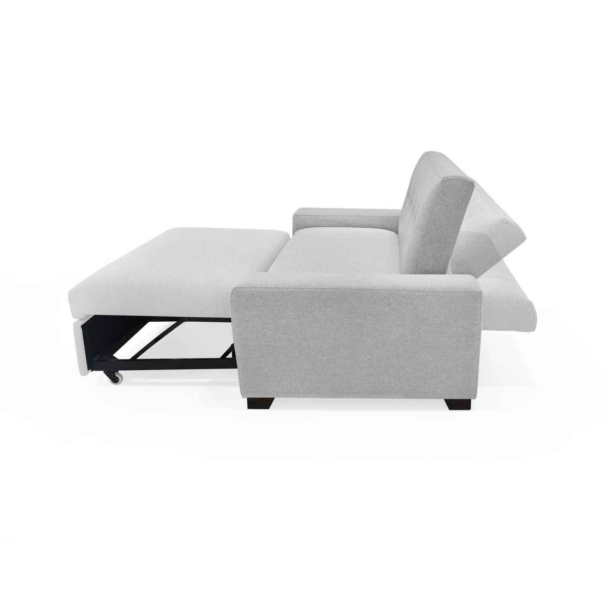 VENECIA - Sofa cama Hamburgo 2 Puestos 160x87x86 Tela Plata