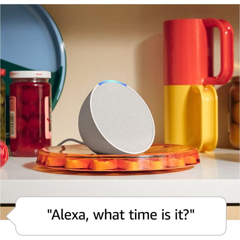 AMAZON - Echo Pop Amazon Parlante Inteligente Alexa color Blanco