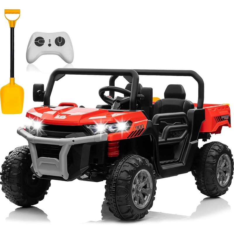 BEBESUNITA - Carro Moto Eléctrico Utv 24v 2 Puesto Llanta Caucho - Rojo