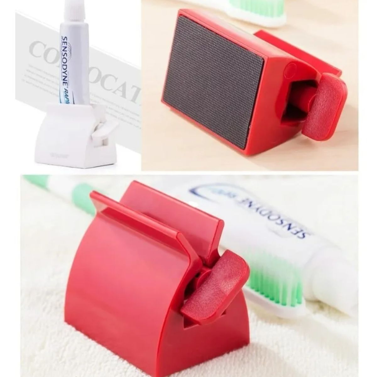 GENERICO - Exprimidor Pasta Dental Crema Dispensador Soporte Giratorio