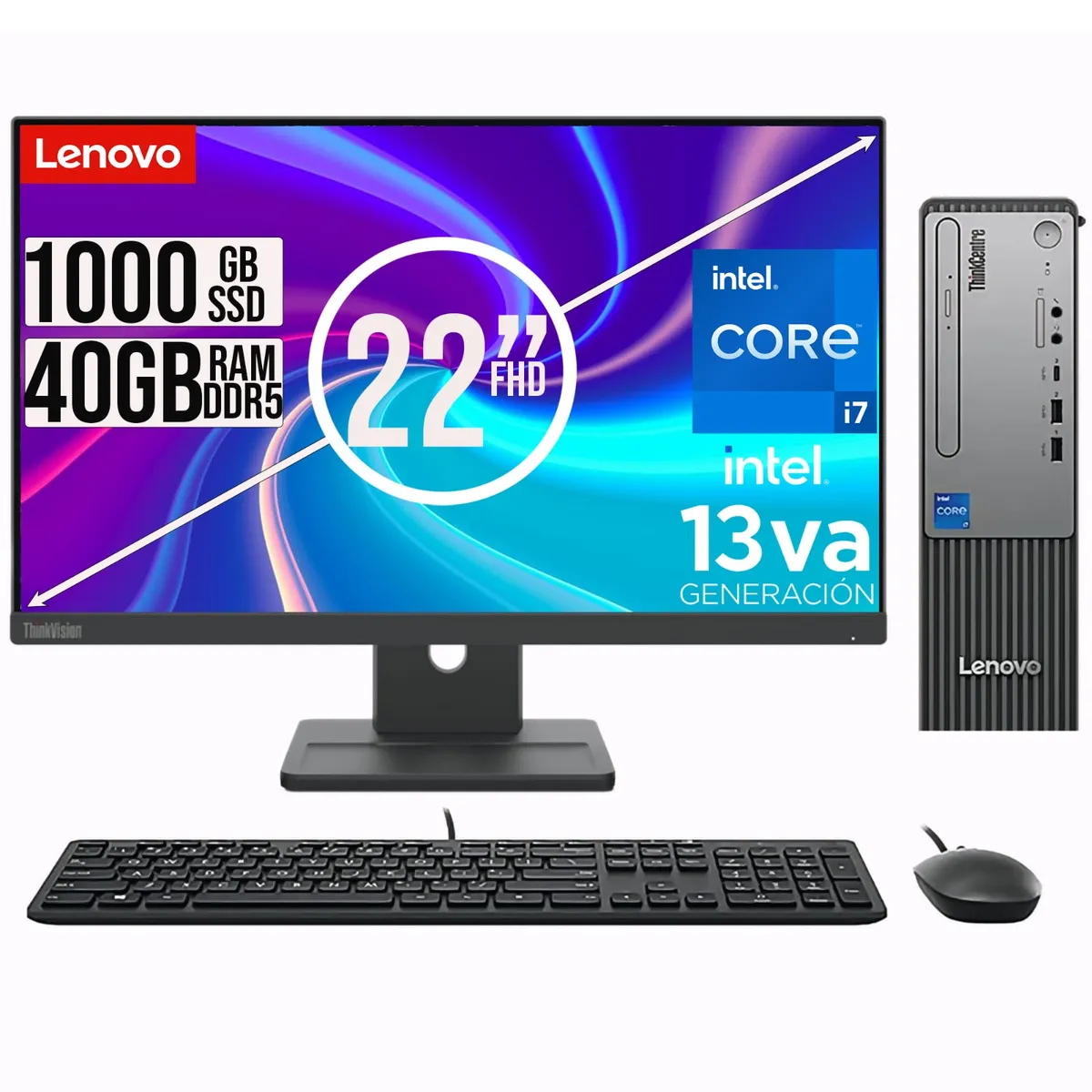 LENOVO - PC LENOVO THINKCETRE NEO 30S  INTEL I7-13620H RAM 40GB SSD 1TB  22"FHD