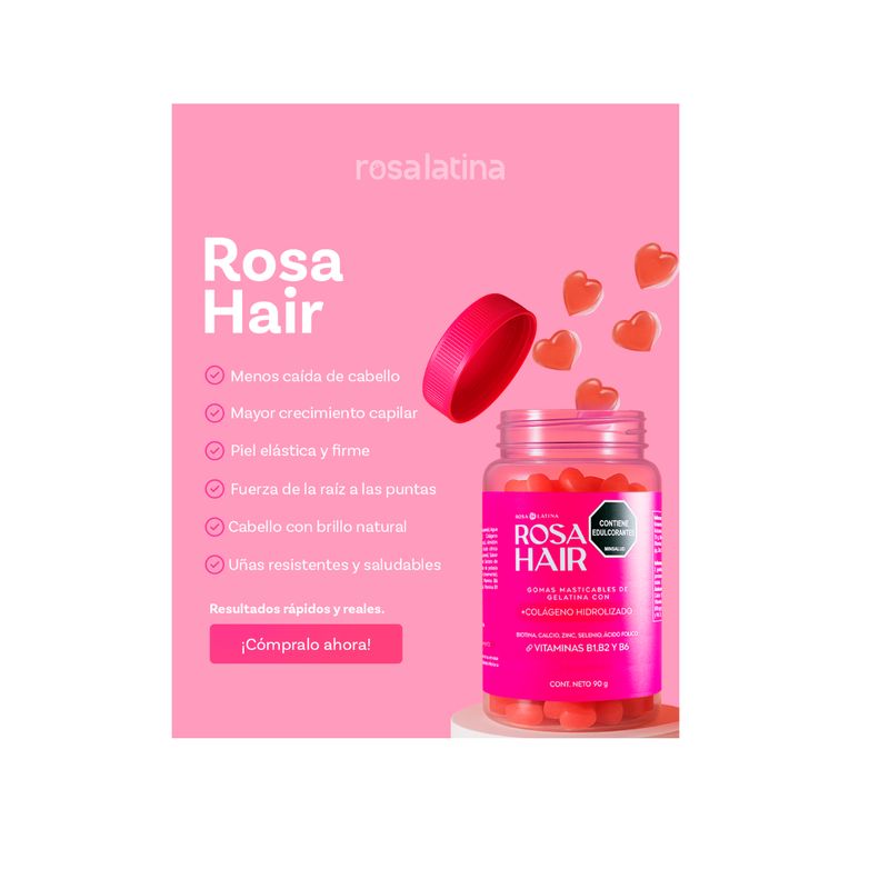 GENERICO - ROSA HAIR GOMITAS DE BIOTINA