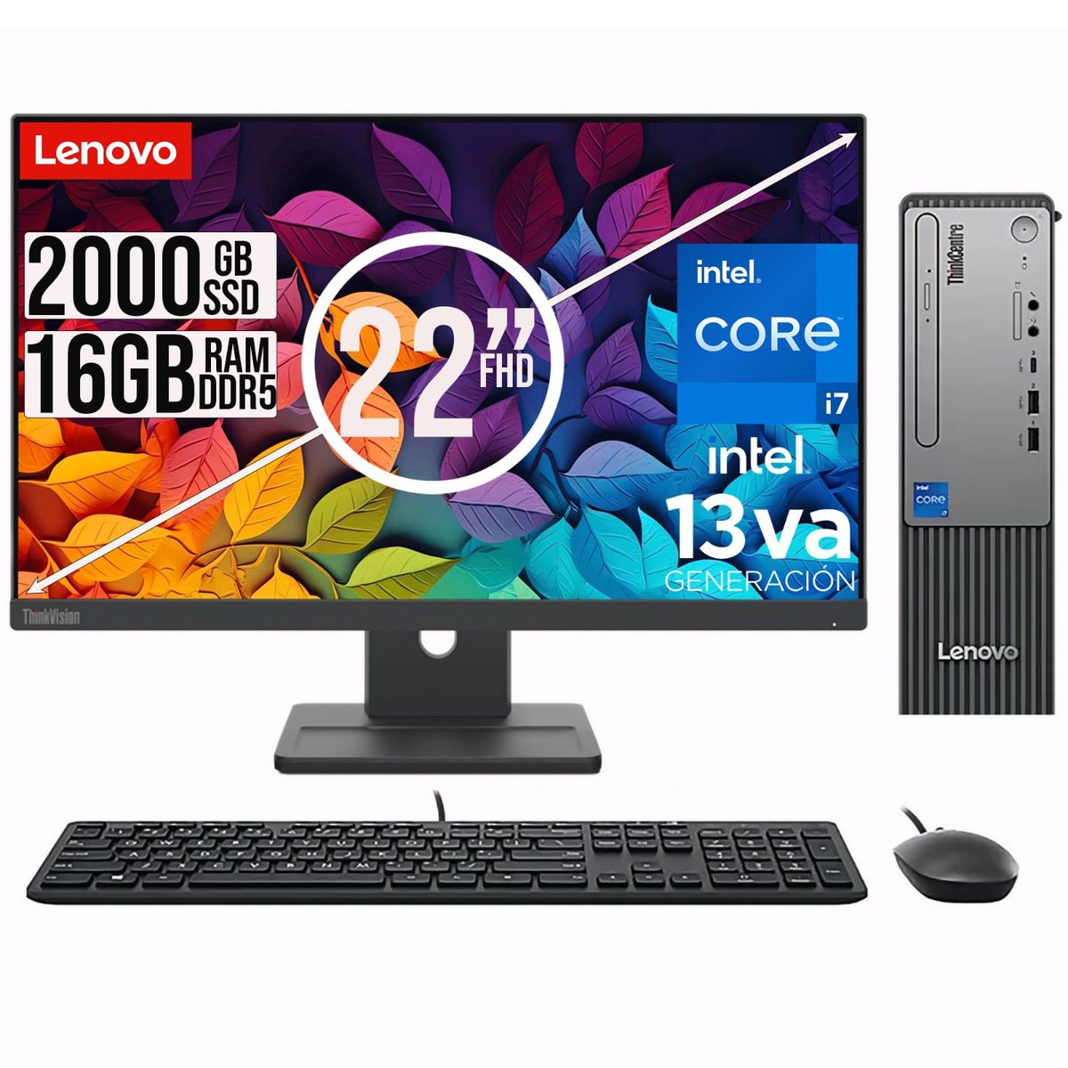 ACER - PC LENOVO THINKCETRE NEO 30S  INTEL I7-13620H RAM 16GB SSD 2TB  22"FHD