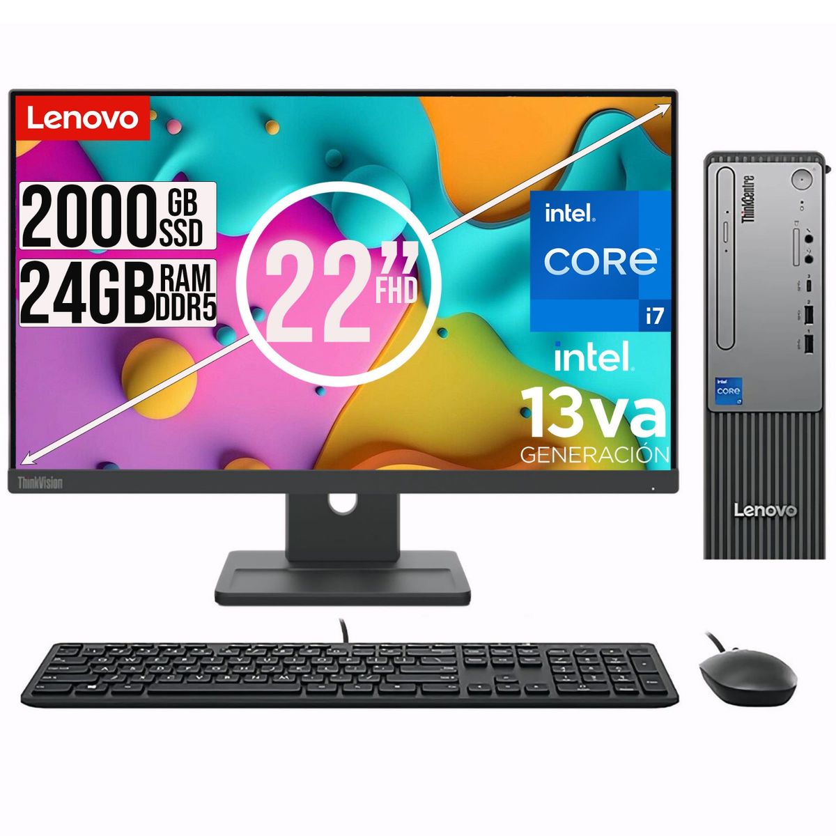 LENOVO - PC LENOVO THINKCETRE NEO 30S  INTEL I7-13620H RAM 24GB SSD 2TB  22"FHD