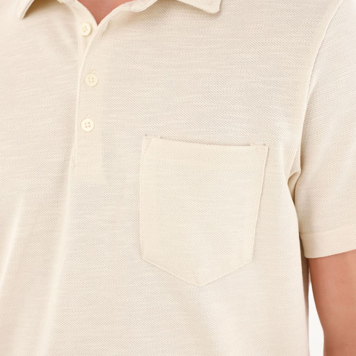 TENNIS - Camiseta polo manga corta crudo para hombre