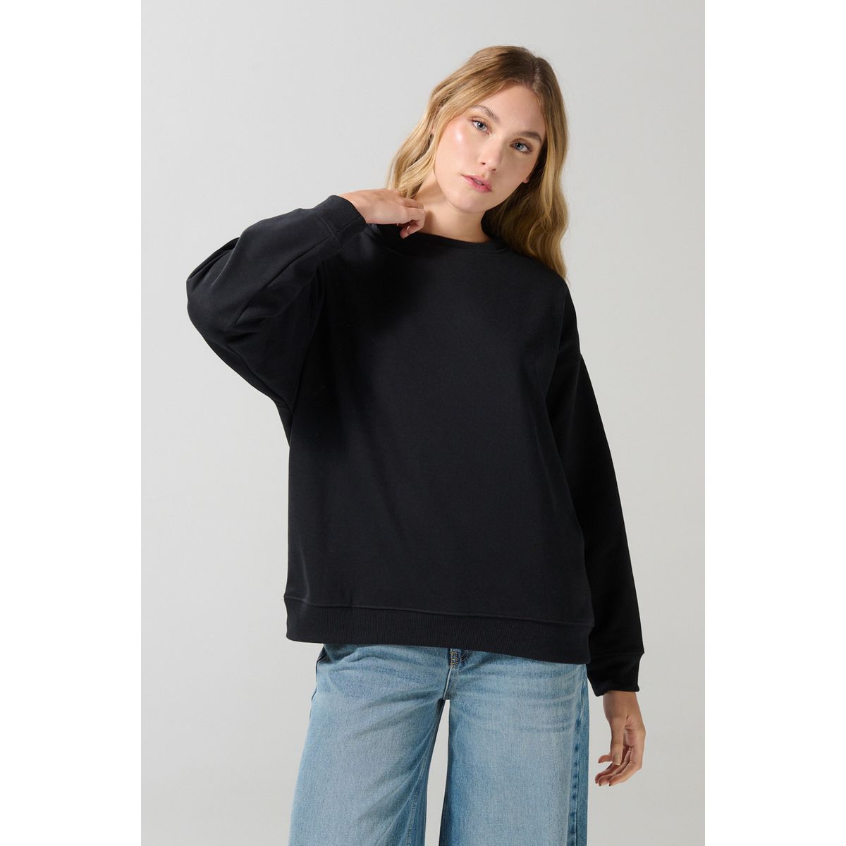KOAJ - KOAJ Buzo cuello redondo oversize unicolor con manga ranglan Mujer