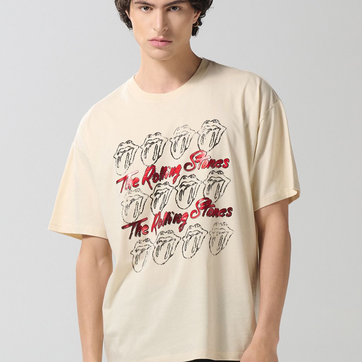 KOAJ - KOAJ Camiseta manga corta con estampado en frente de Rolling Hombre