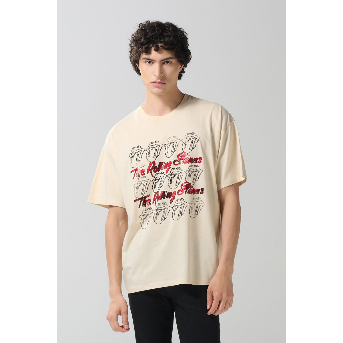 KOAJ - KOAJ Camiseta manga corta con estampado en frente de Rolling Hombre