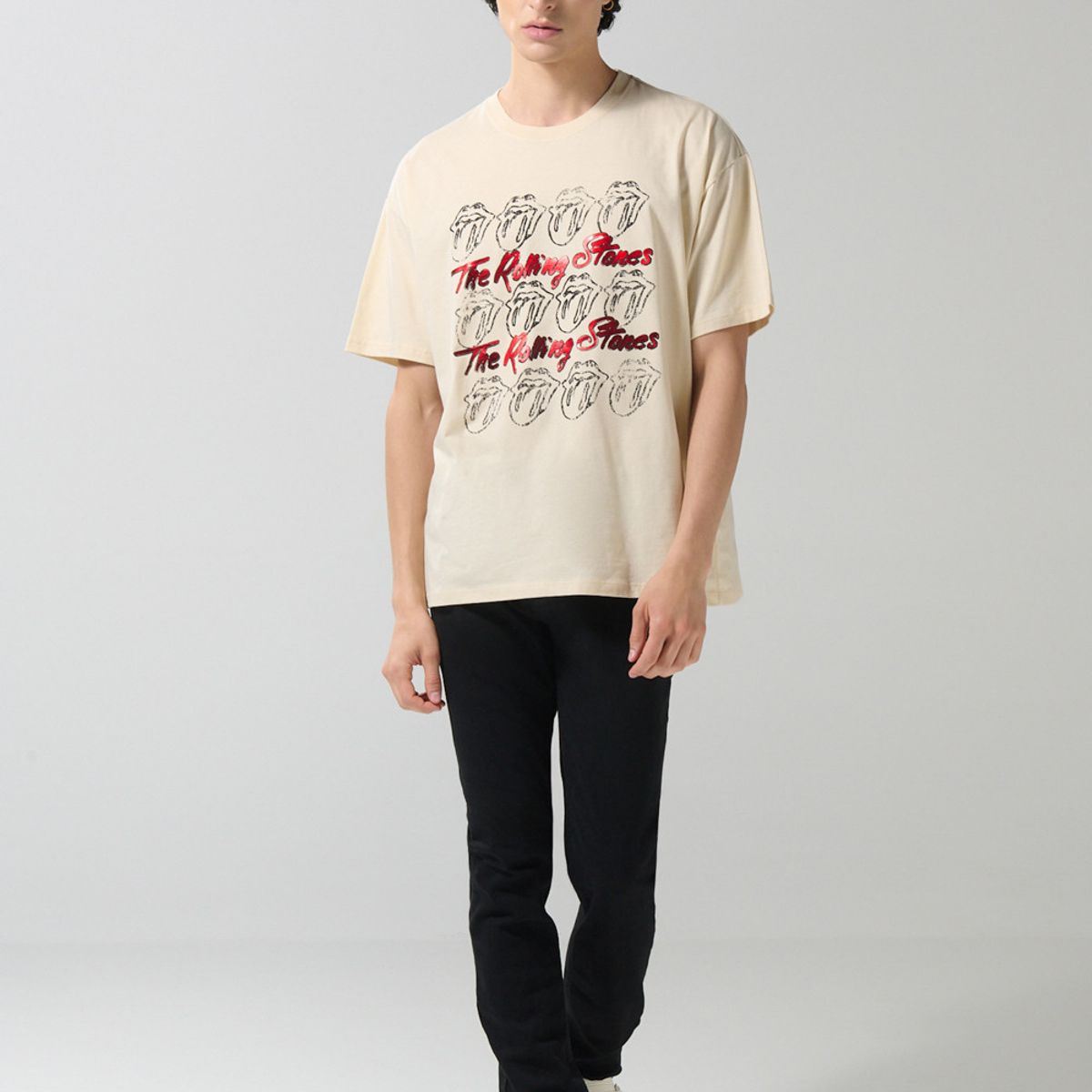 KOAJ - KOAJ Camiseta manga corta con estampado en frente de Rolling Hombre