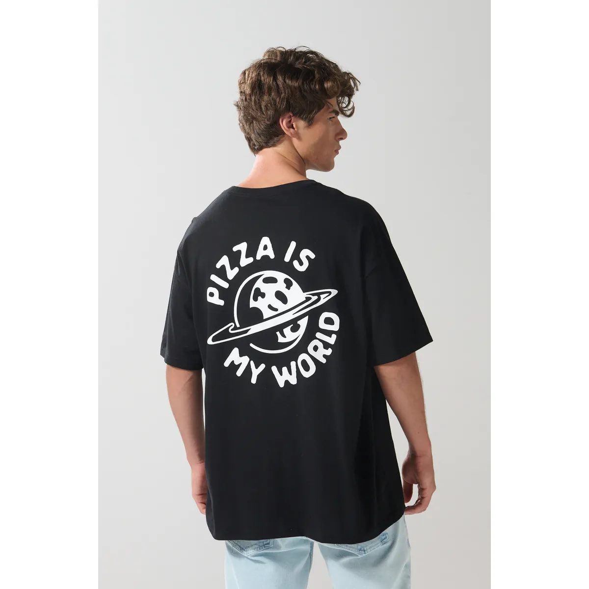 KOAJ - KOAJ Camiseta negra oversize manga corta de Toy Story Hombre