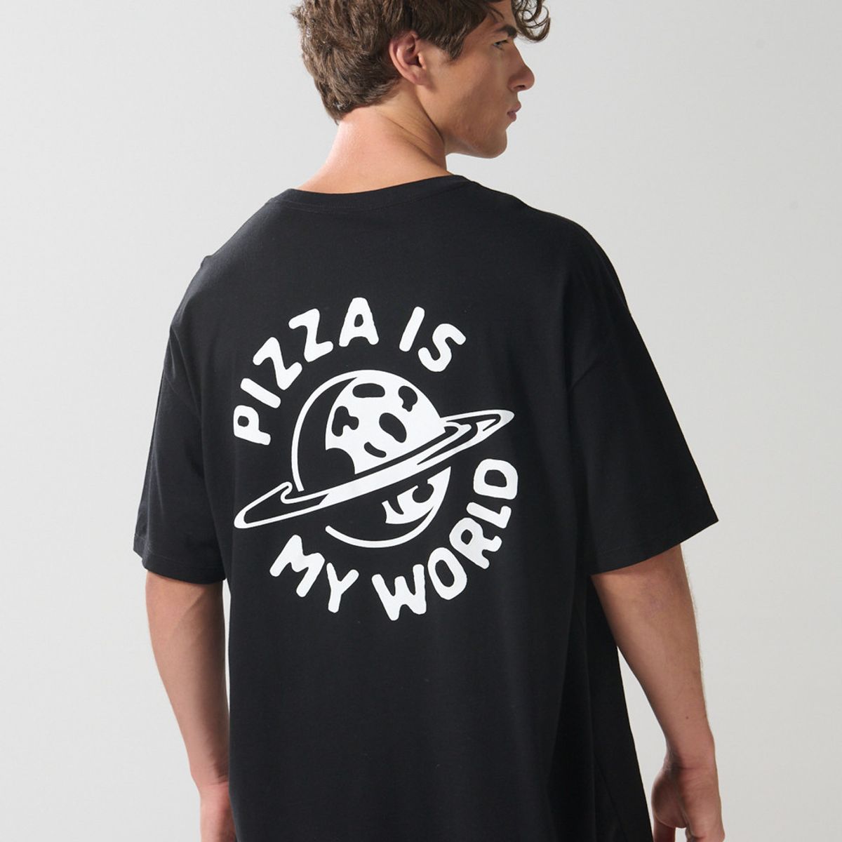 KOAJ - KOAJ Camiseta negra oversize manga corta de Toy Story Hombre