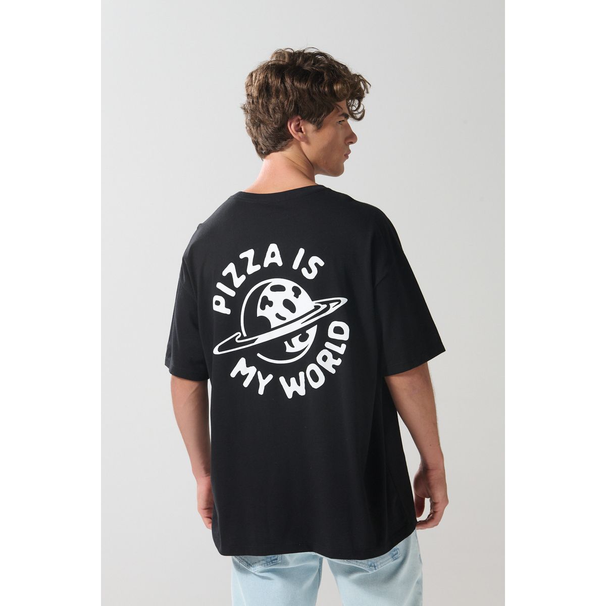 KOAJ - KOAJ Camiseta negra oversize manga corta de Toy Story Hombre