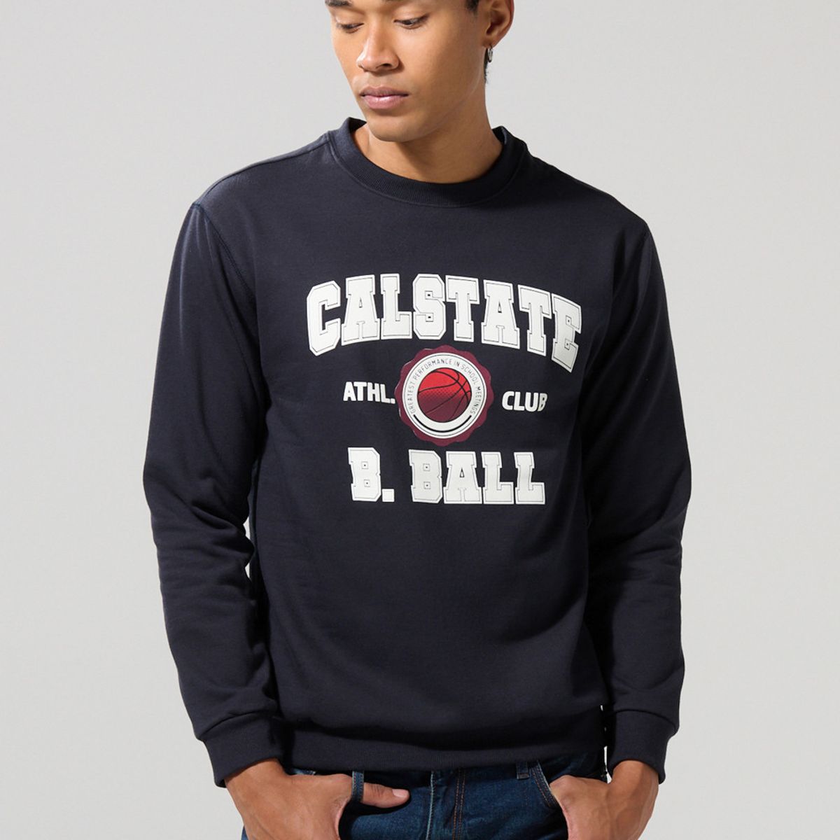 KOAJ - KOAJ Buzo estampado en frente estilo College. Hombre