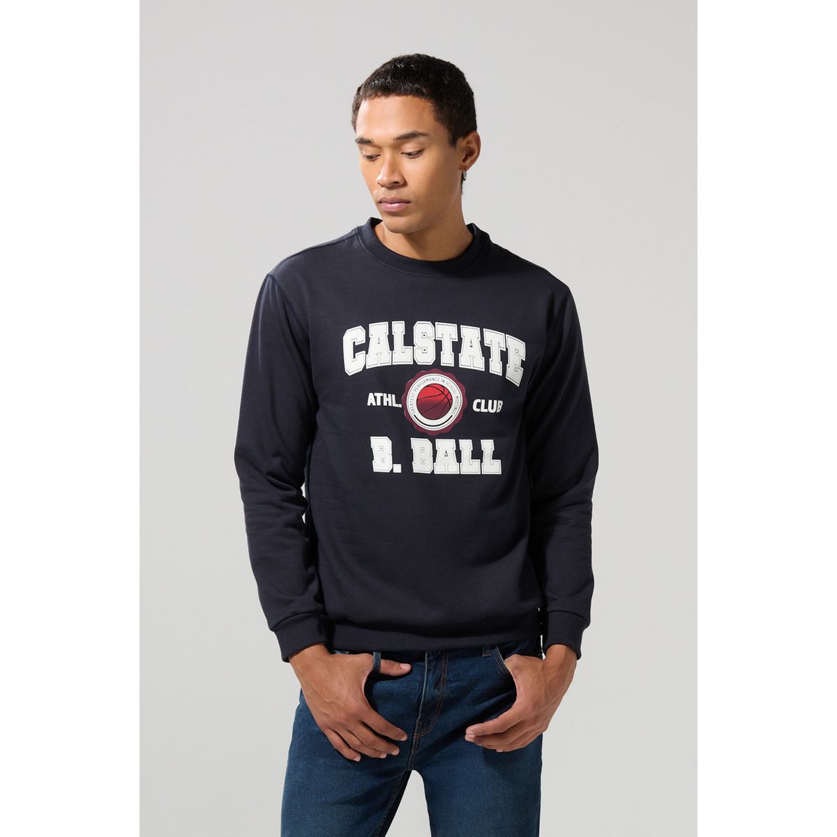 KOAJ - KOAJ Buzo estampado en frente estilo College. Hombre