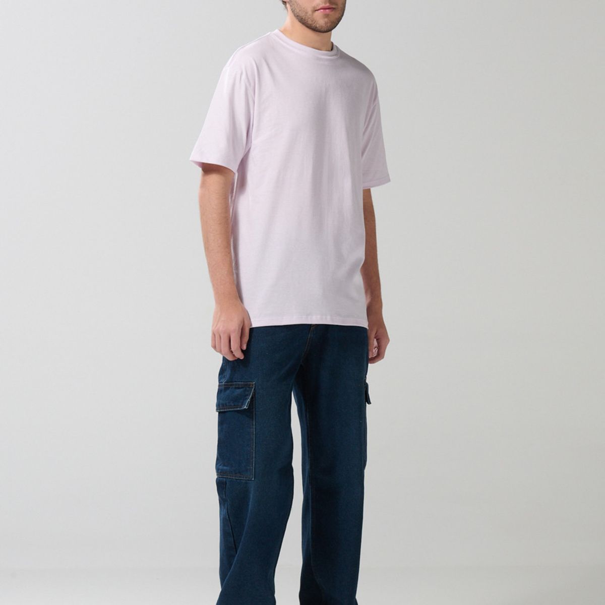 KOAJ - KOAJ Camiseta lila clara manga corta en algodón Hombre