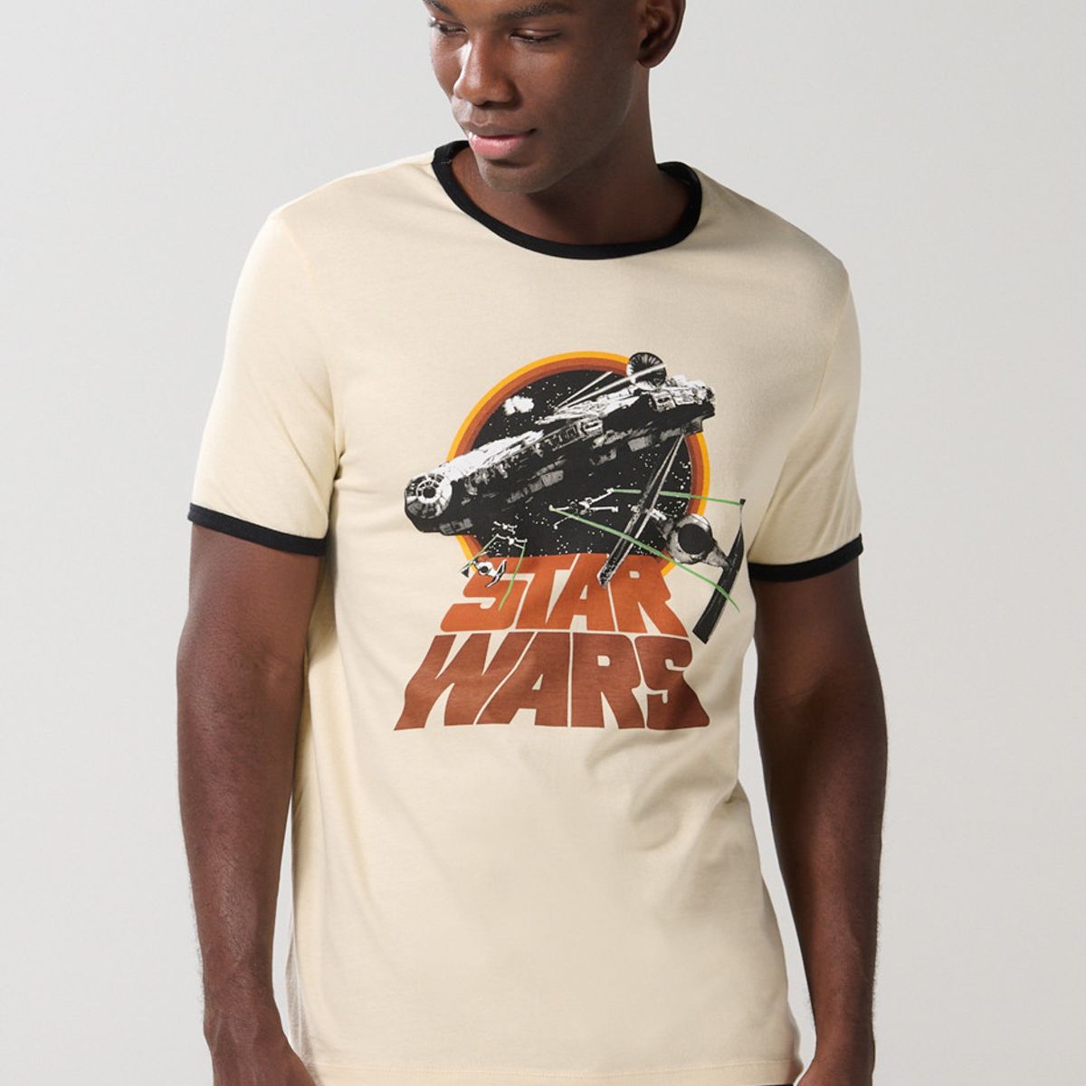 KOAJ - KOAJ Camiseta kaki de Star Wars con contrastes y manga corta Hombre