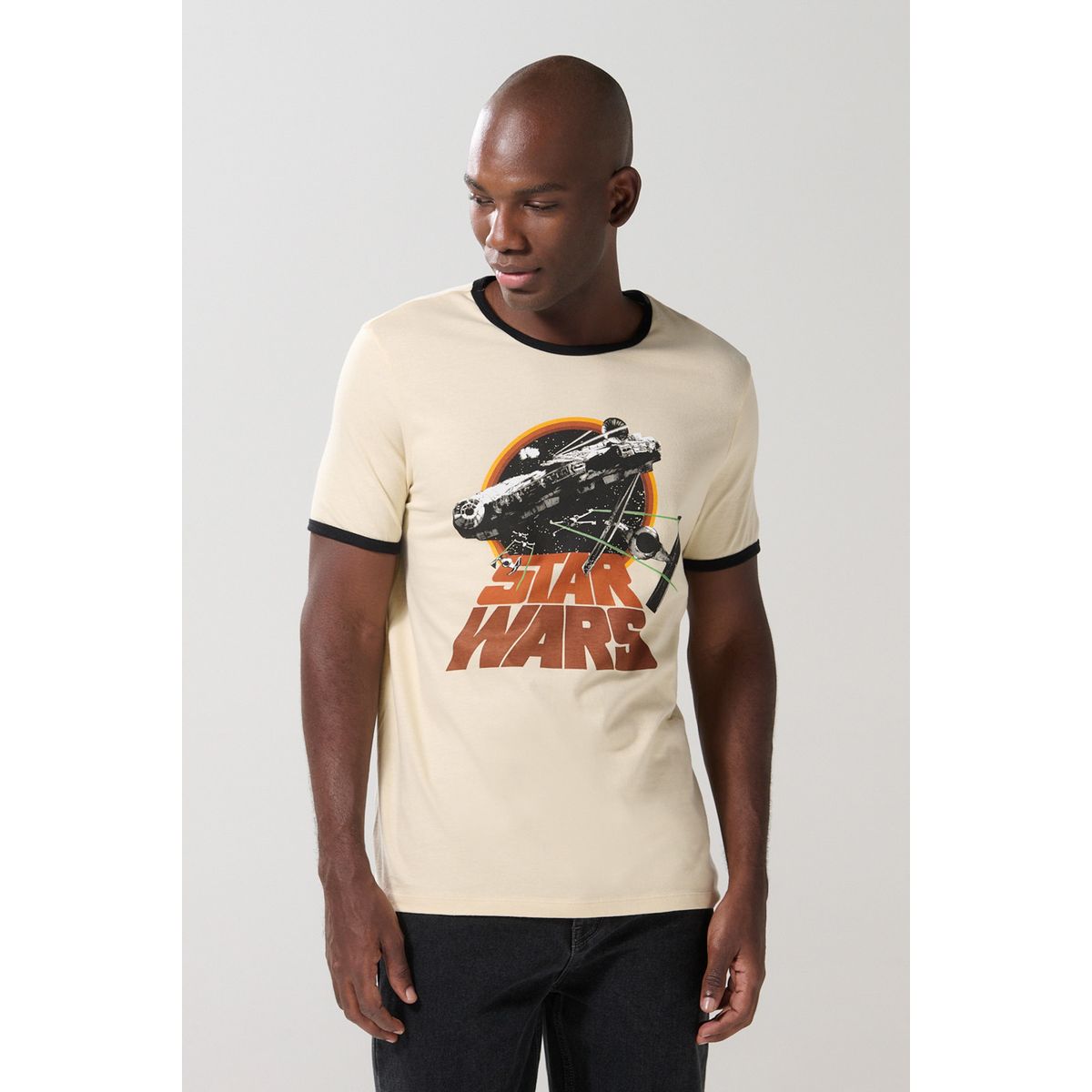 KOAJ - KOAJ Camiseta kaki de Star Wars con contrastes y manga corta Hombre