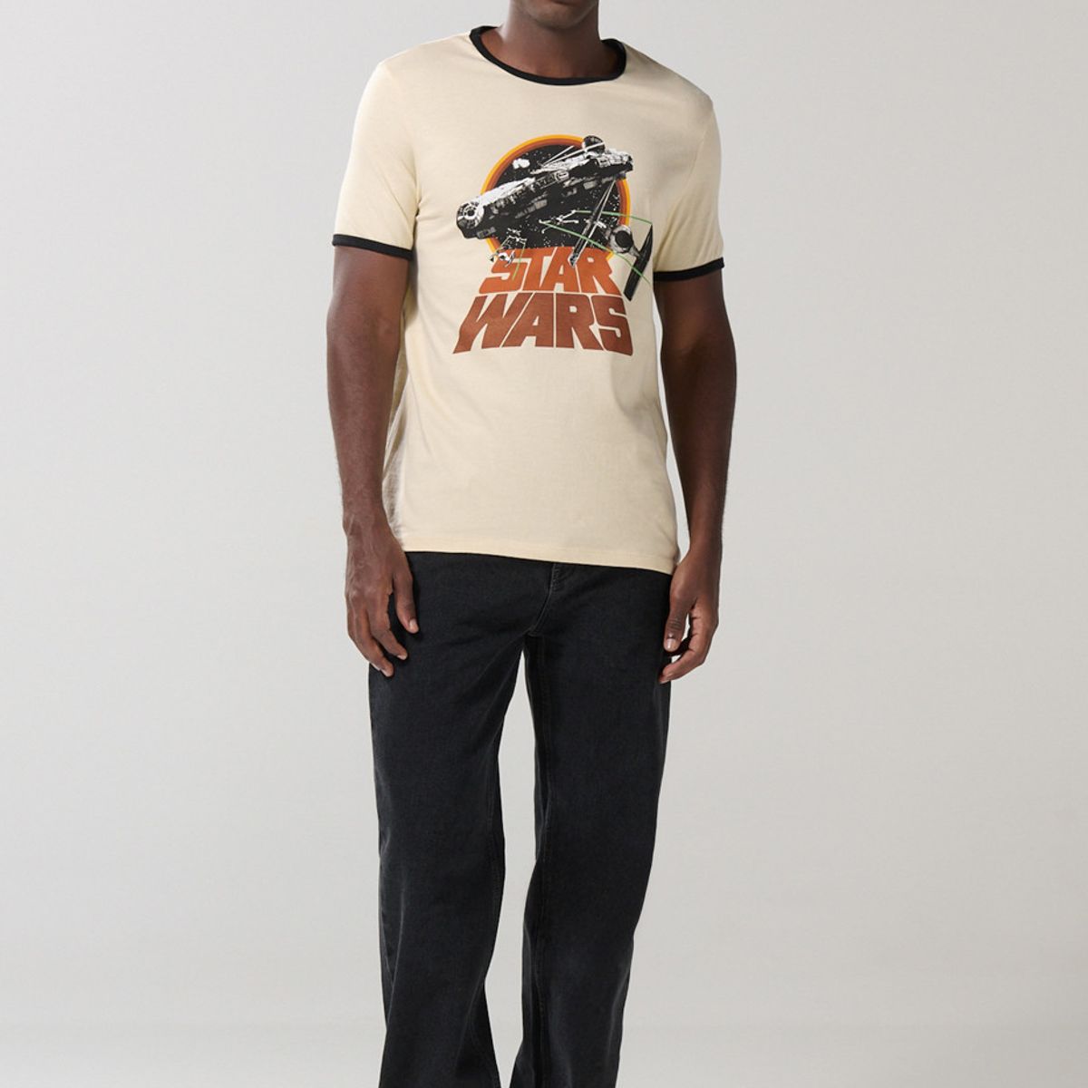 KOAJ - KOAJ Camiseta kaki de Star Wars con contrastes y manga corta Hombre