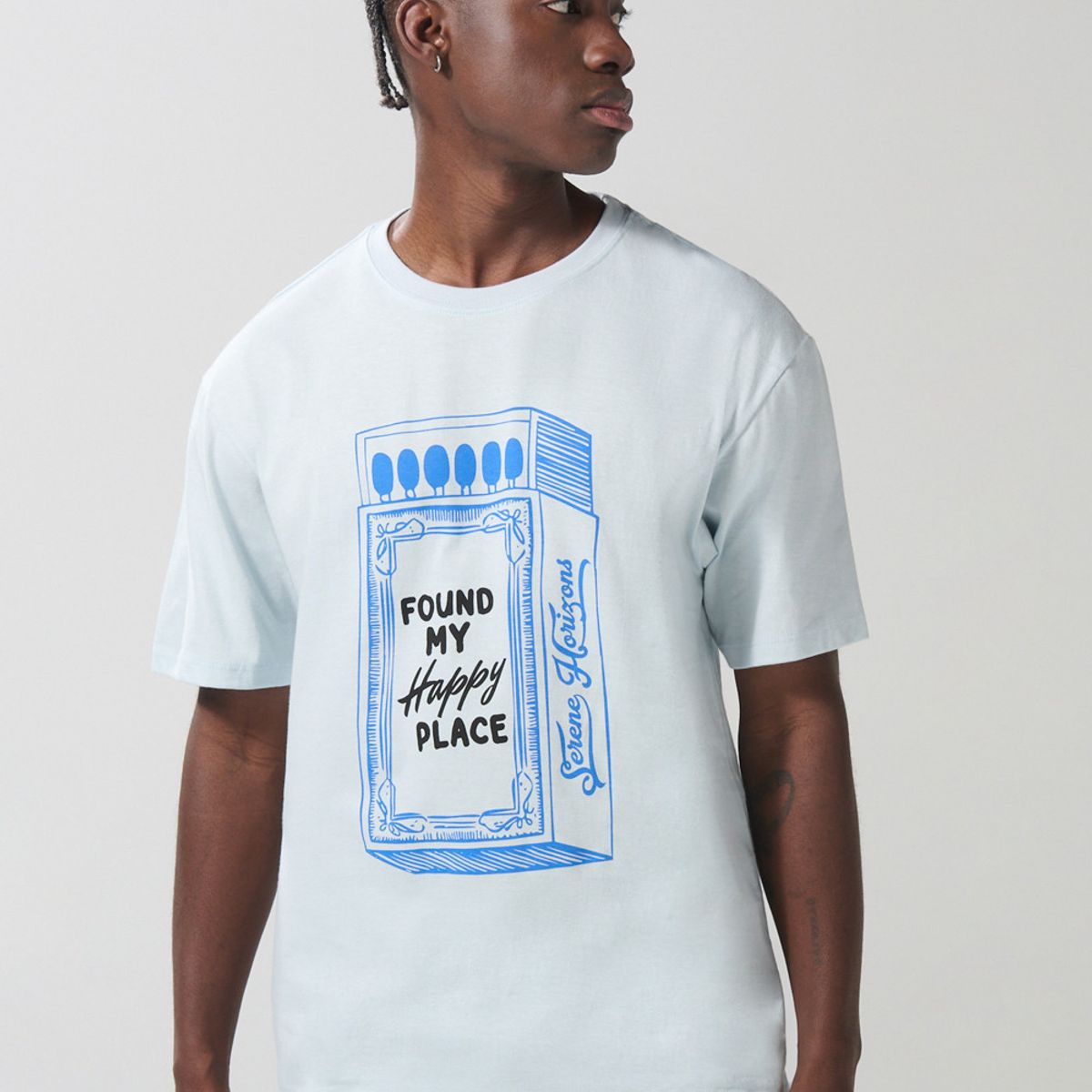 KOAJ - KOAJ Camiseta en algodón manga corta unicolor estampada Hombre