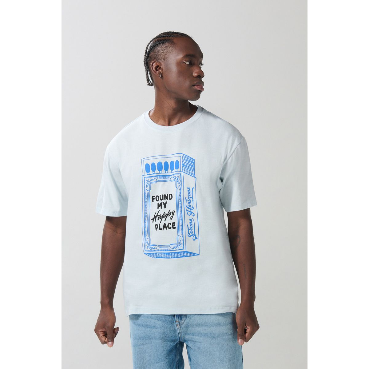 KOAJ - KOAJ Camiseta en algodón manga corta unicolor estampada Hombre