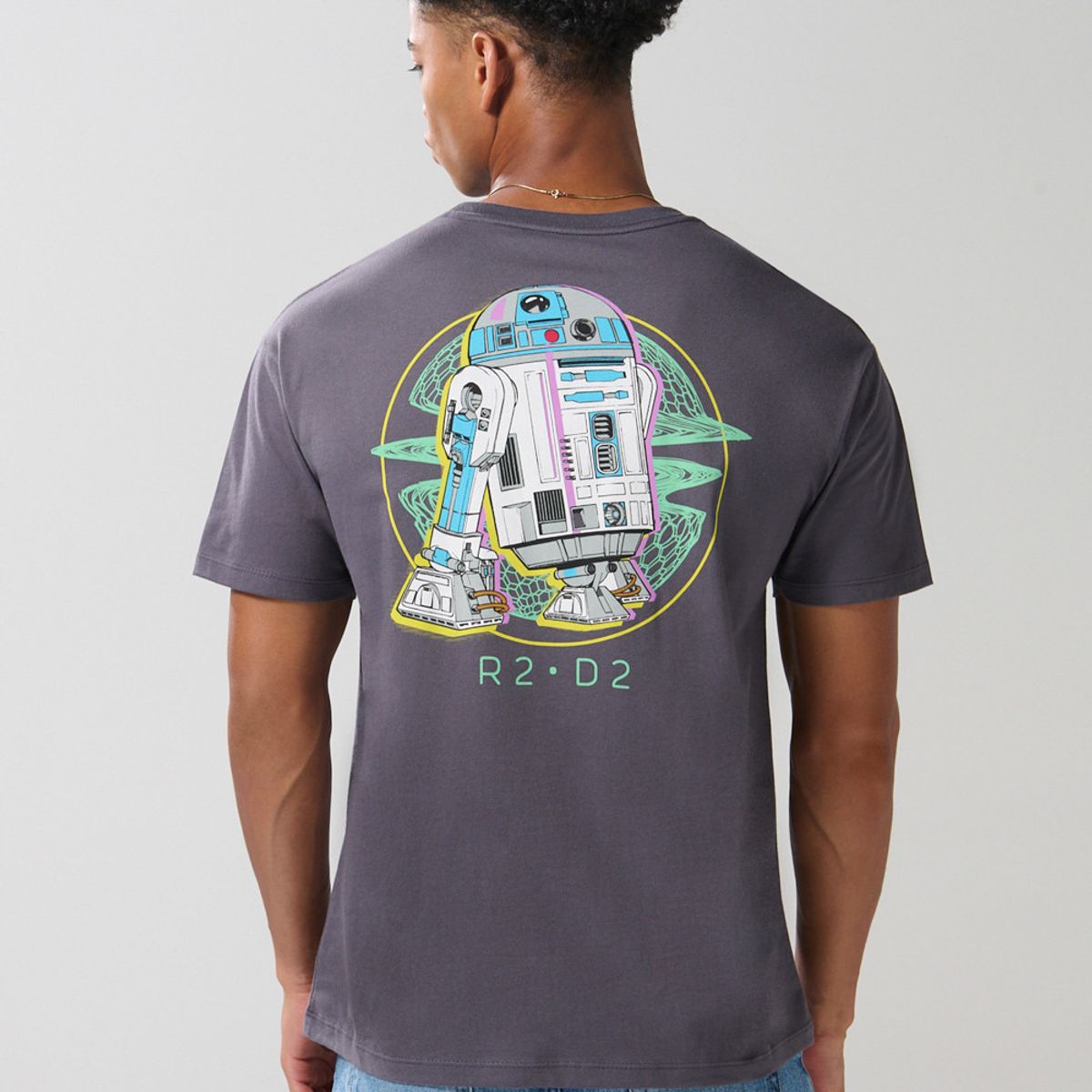 KOAJ - KOAJ Camiseta de Star Wars gris intensa con cuello redondo Hombre