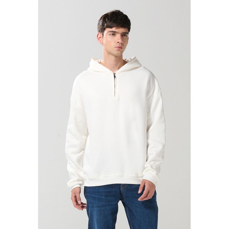 KOAJ - KOAJ Buzo capota unicolor, fit oversize con con cremallera e Hombre