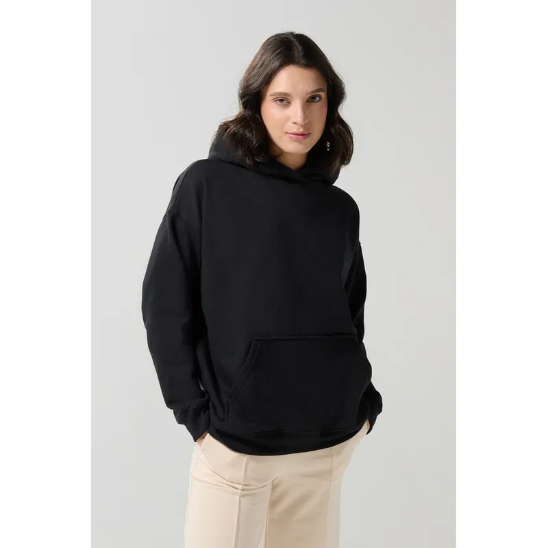 KOAJ - KOAJ Buzo unicolor perchado con bolsillo y capota oversize Mujer