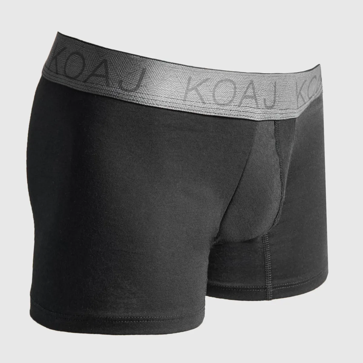 KOAJ - KOAJ Bóxer en algodón negro trunk-corto con cintura elástica Hombre