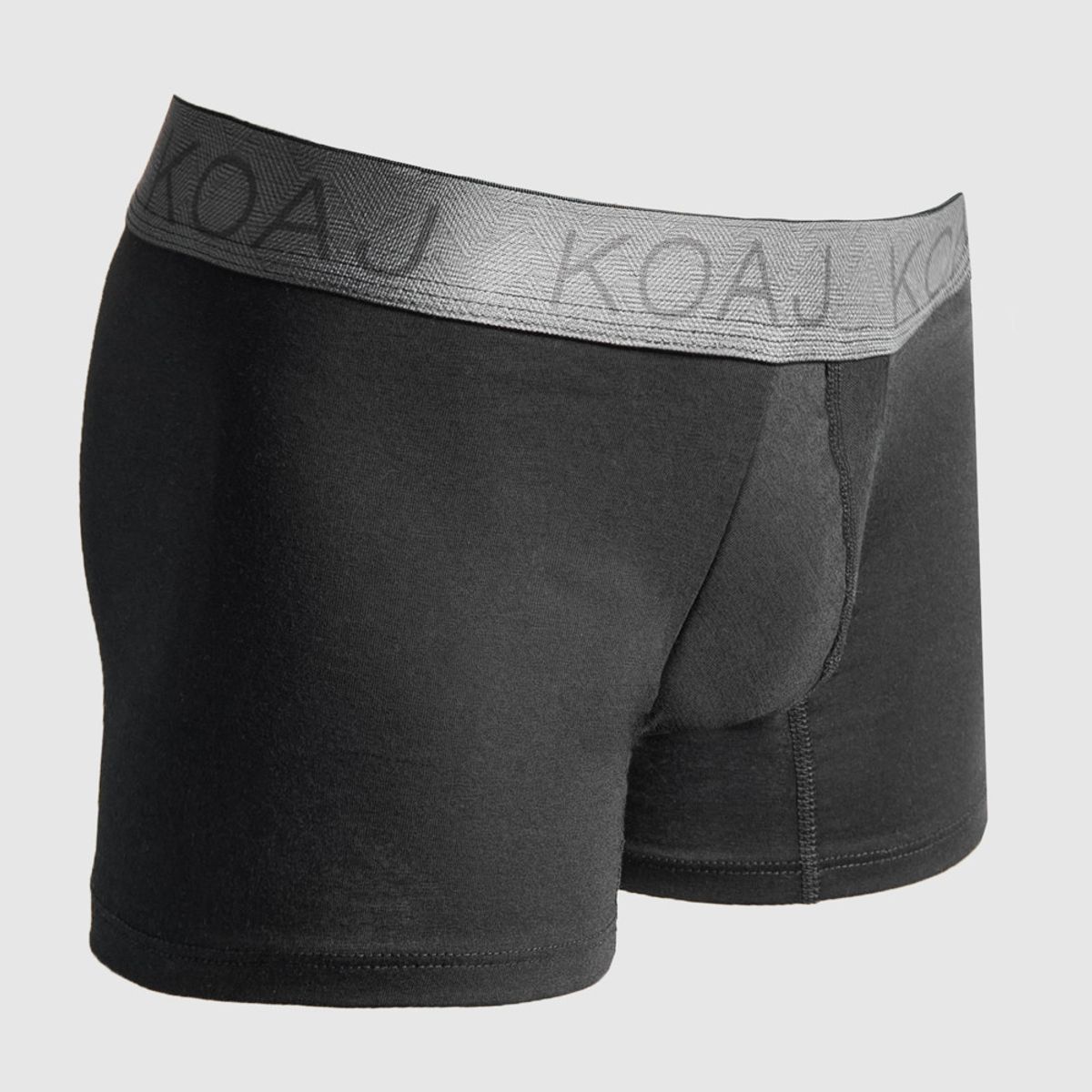 KOAJ - KOAJ Bóxer en algodón negro trunk-corto con cintura elástica Hombre