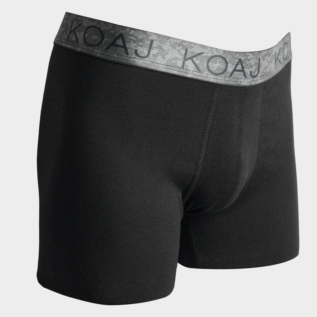 KOAJ - KOAJ Bóxer midway brief-largo negro con cintura estampada Hombre