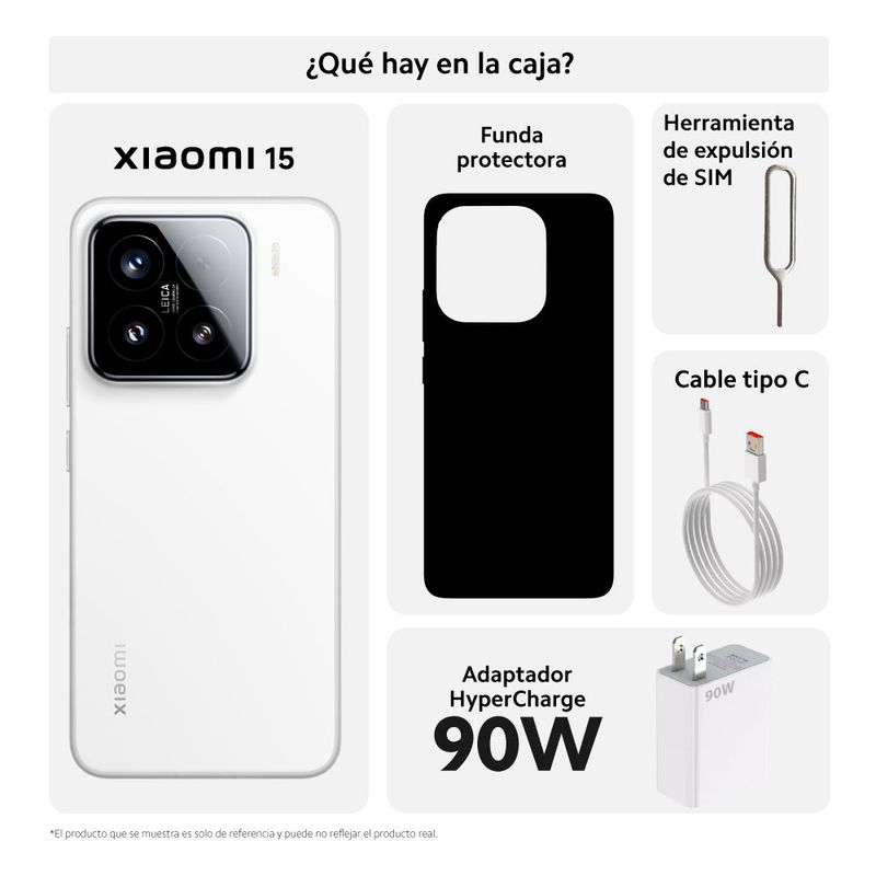 XIAOMI - Xiaomi 15 White 16GB 512GB - Cámara Leica y Carga 90W