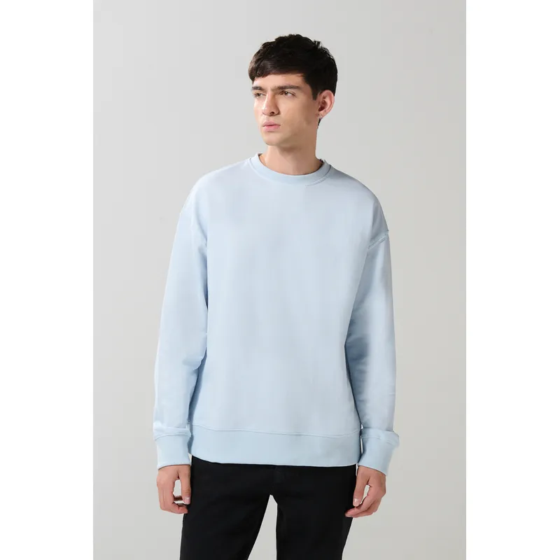 KOAJ - KOAJ Buzo cuello redondo unicolor oversize con manga larga Hombre