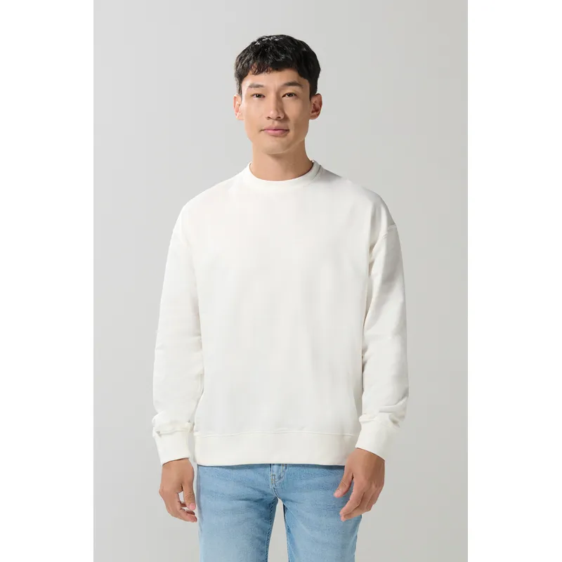 KOAJ - KOAJ Buzo cuello redondo unicolor oversize con manga larga Hombre