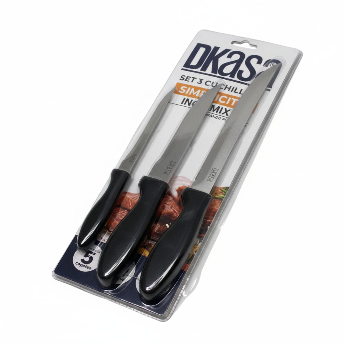 DKASA - Set de Cuchillos X3 Piezas Dkasa Simplicity Inox CRV123