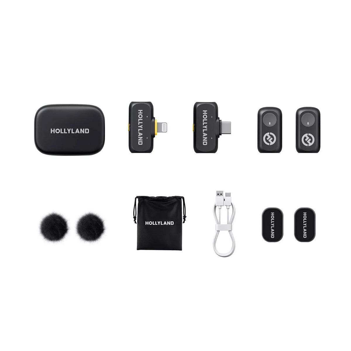 HOLLYLAND - Micrófono Hollyland Lark A1 Combo Conector Lightning y USB-C