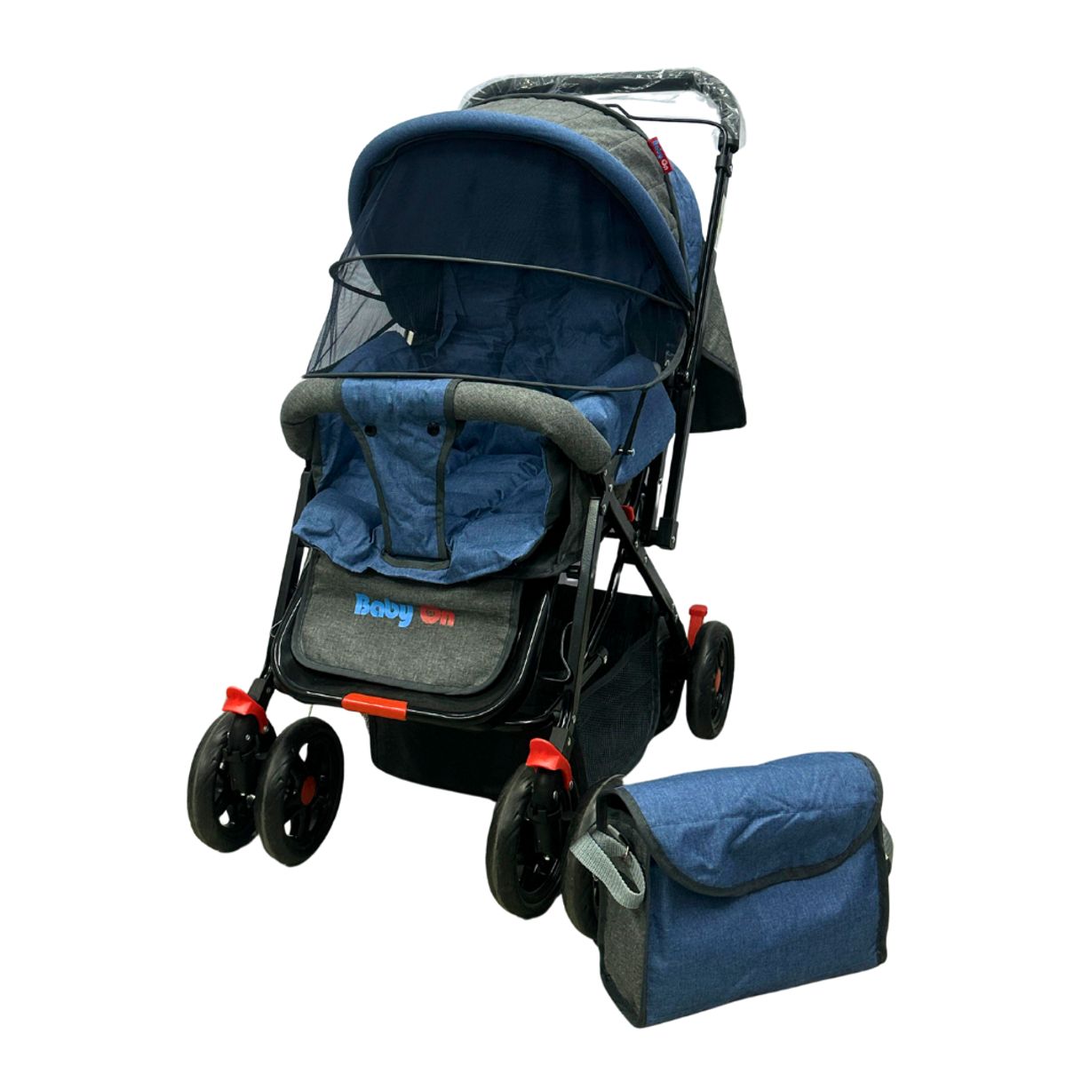 BABY ON - Coche Para Bebe Reversible ToldilloCubrepies Babyon Azul